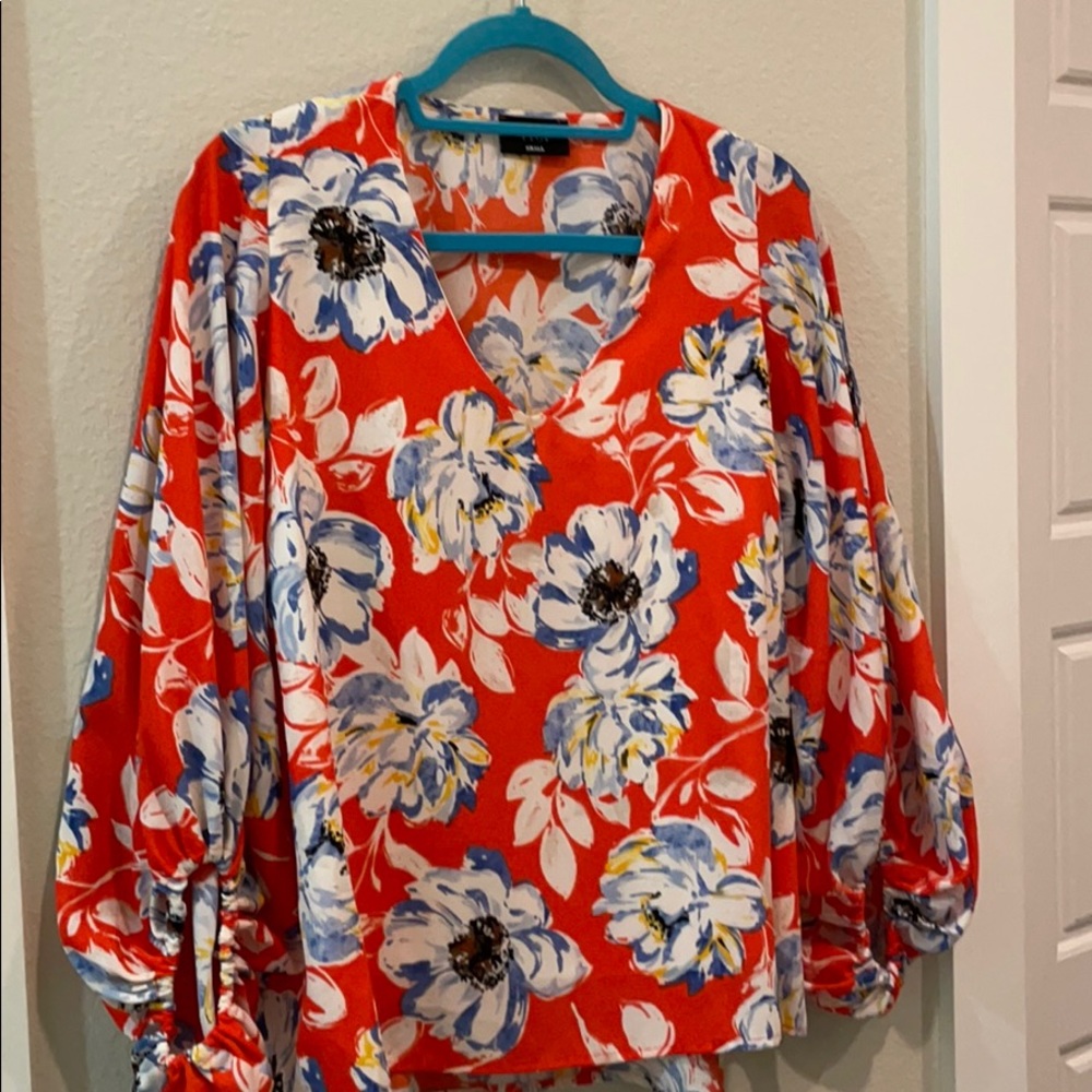 Vici Floral Balloon Sleeve Floral Shirt